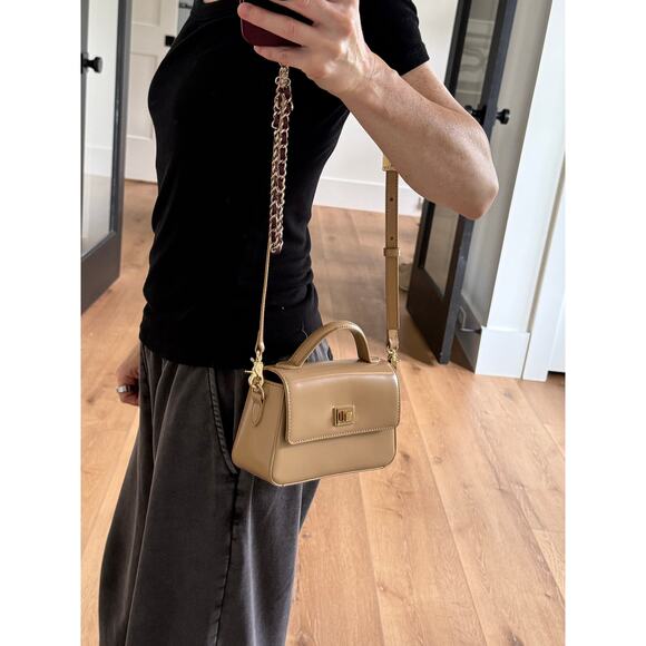 $178 New J Crew Leather Edie Top Handle Bag - Honey Brown - Picture 13 of 16